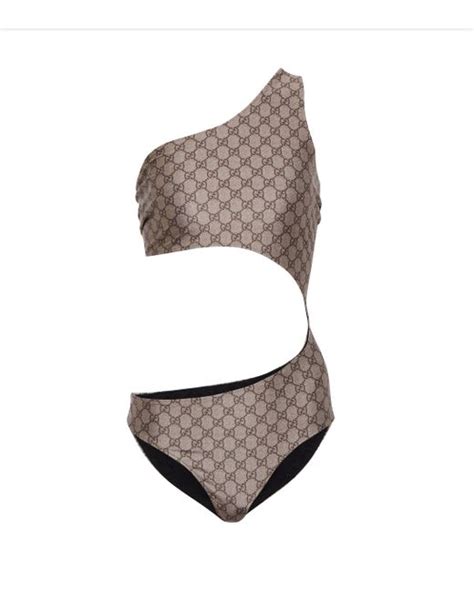 maillot bain gucci|gucci one shoulder swimsuit.